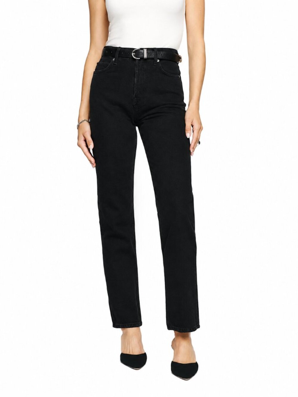 Reformation Cynthia High Rise Relaxed Jeans Black (Size 26)